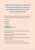 FEMA IS- 230e Final Exam &vert; Fundamentals of Emergency Management &vert; Questions and Verified Answers&vert; Grade A &vert; 100&percnt; Correct &vert; 2025&sol;2026 Guide