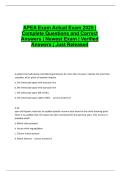 APEA Exam Actual Exam 2025 &vert; Complete Questions and Correct Answers &vert; Newest Exam &vert; Verified Answers &vert; Just Released