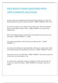 FACE REALITY EXAM QUESTIONS WITH 100- COMPLETE SOLUTIONS&period;