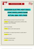2025&sol;2026 ELECTRIC HEAT ESCO - HVAC EXCELLENCE EXAM ACTUAL Q&A 100&percnt; PASS