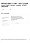 OHIO NOTARY EXAM &lpar;2025&rpar; Exam Questions & Answers &vert; Latest Already Graded A&plus; UPDATE 2025&vert;2026&excl;&excl;
