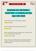 2025&sol;2026 ACC 305 EXAM 3 &ndash; CHAPTERS 1-5 &lpar;ZANZIG&rpar; ACTUAL Q&A 100&percnt; PASS