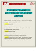 GRI EXAM ACTUAL 2025&sol;2026 QUESTIONS AND 100&percnt; CORRECT ANSWERS