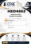 HED4802 Assignment 3 &lpar;ANSWERS&rpar; 2026 - DISTINCTION GUARANTEED