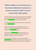BUNDLE FOR FEMA IS-0005&period;A EXAM &vert; AN INTRODUCTION TO HAZARDOUS MATERIALS EXAM &vert; QUESTIONS AND CORRECT ANSWERS &vert; RATED A&plus; &vert; 2025&sol;2026 GUIDE