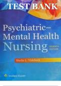 Test Bank for Psychiatric Mental Health Nursing&comma; 7th Edition by Videbeck&comma; Sheila&comma; Cathy Miller