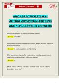 AMCA PRACTICE EXAM &num;1 ACTUAL 2025&sol;2026 QUESTIONS AND 100&percnt; CORRECT ANSWERS
