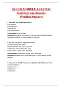 NCCER MODULE 4 REVIEW EXAM Latest 2025 Actual Questions and Verified Answers &lpar;2025 &sol; 2026&rpar; A&plus; Grade 100&percnt; Guarantee Verified by Experts&period;