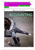 TEST BANK For Accounting Principles&comma; 14th Edition by Jerry J&period; Weygandt&comma; Paul D&period; Kimmel&comma; Verified Chapters 1 - 27&comma;All Chapters&comma; Complete Newest Version