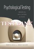 Test Bank for Psychological Testing Principles&comma; Applications&comma; and Issues 8th Edition by Robert M&period; Kaplan