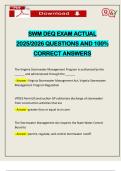 PACKAGE DEAL&colon;&colon;&colon; SWM DEQ&comma; VA DEQ EXAMS ACTUAL 2025&sol;2026 &vert; STORMWATER MANAGEMENT 