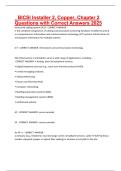 BICSI Installer 2&comma; Copper&comma; Chapter 2 Questions with Correct Answers 2025