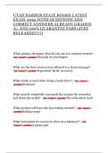 UTAH BARBER STATE BOARD LATEST EXAM  2025 WITH QUESTIONS AND CORRECT ANSWERS ALREADY GRADED A&plus; AND 100&percnt; GUARANTEE PASS &lpar;JUST RELEASED&excl;&excl;&excl;&excl;&excl;&rpar; 