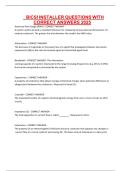 BICSI INSTALLER QUESTIONS WITH CORRECT ANSWERS 2025