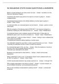 NC BAILBOND STATE EXAM QUESTIONS & ANSWERS