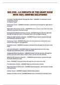 BIO 2100 - 4&period;2 CIRCUITS OF THE HEART EXAM WITH 100&percnt; VERIFIED SOLUTIONS&excl;&excl;
