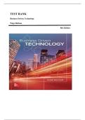 TEST BANK FOR Business Driven Technology 8th Edition by Paige Baltzan , ISBN: 9781259924927 |All Chapters Included| Questions with Verified Answers,  Guide A+