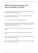 PNCB CPN Exam questions and answers graded A&plus; passed