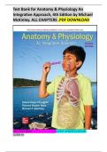 Test Bank for Anatomy & Physiology An Integrative Approach, 4th Edition by Michael McKinley. Chapter 1-29 |ALL CHAPTERS