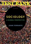 Test Bank for Sociology A Global Perspective 8th Edition by Ferrante
