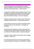 Life & Health Insurance Exam Questions AND Correct Answers