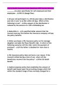 Life & Health Insurance Exam Questions AND Correct Answers