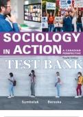 Test Bank for Sociology in Action a Canadian Perspective 4th Edition by Bereska Tami and Symbaluk Diane&period;