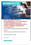 WGU C483 PRINCIPLES OF MANAGEMENT OA &colon; 200&plus; QUESTIONS & ANSWERS FOR 2025-2026 &vert; COMPREHENSIVE TEST BANK FOR A&plus; SCORE &vert; WESTERN GOVERNORS UNIVERSITY OA 
