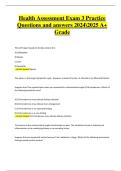 Health Assessment Exam 3 Practice Questions and Answers 2024&sol;2025 &ndash; Verified and A&plus; Graded
