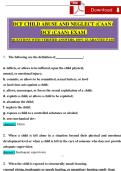 DCF Child Abuse and Neglect &lpar;CAAN&rpar; Test &ndash; Verified Questions and Answers &vert; 2024&ndash;2025 Updated Florida DCF Exam Prep &vert; 100&percnt; Verified&comma; Real Exam-Style Questions with Correct Answers &vert; Covers Recognition&comma; Reporting&comma; and Prevention of Child Abuse and Neglect &vert;