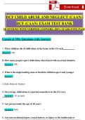 DCF Child Abuse and Neglect &lpar;CAAN&rpar; Exam Test Bank &ndash; Verified Questions and Correct Answers &vert; 2024&ndash;2025 Updated Florida DCF Exam Prep &vert; 100&percnt; Pass Guarantee &vert; Complete Test Bank Covering Recognition&comma; Reporting&comma; and Prevention of Child Abuse and Neglect &vert; In