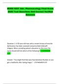 NURS 6521 Adv. Pharmacology Final Exam  2025 Test Questions And Correct Verified  Answers 