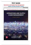 Operations and Supply Chain Management Test Bank 16th Edition &vert; Robert Jacobs&comma; Richard B&period; Chase