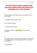 MTA BUS MAINTAINER CHASSIS EXAM  2025&sol;2026 BRAND NEW QUESTIONS WITH  ANSWERS&vert; ACE YOUR GRADES&excl; 