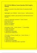 NSG 3123 Pre-Midterm Content Questions With Complete Solutions