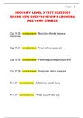 SECURITY LEVEL 3 TEST 2025&sol;2026  BRAND NEW QUESTIONS WITH ANSWERS&vert;  ACE YOUR GRADES&excl;