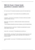 RMI 211 Exam 1 Study Guide questions n answers rated A&plus;