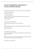 Series 3 Regulations Questions n correct answers passed