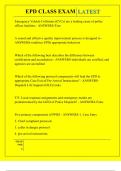 EPD CLASS EXAM QUESTIONS AND ANSWERS 2025