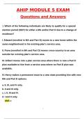 AHIP Module 5 Exam Latest 2025 Actual Questions and Verified Answers &lpar;2025 &sol; 2026&rpar; A&plus; Grade 100&percnt; Guarantee Verified by Experts