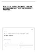 AWR-160-W COURSE PRE-TEST&colon; ATTEMPT 2025&sol;26 QUESTIONS WITH 100&percnt; CORRECT ANSWERS&period;