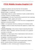 FTCE middle grades english 5-9 Latest 2025 Actual Questions and Verified Answers &lpar;2025 &sol; 2026&rpar; A&plus; Grade 100&percnt; Guarantee Verified by Experts