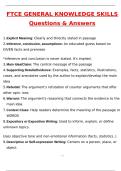 FTCE General Knowledge Test Latest 2025 Actual Questions and Verified Answers &lpar;2025 &sol; 2026&rpar; A&plus; Grade 100&percnt; Guarantee Verified by Experts