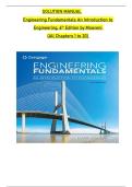 SOLUTION MANUAL  Engineering Fundamentals An Introduction to  Engineering&comma; 6th Edition by Moaveni   &lpar;All Chapters 1 to 20&rpar;  
