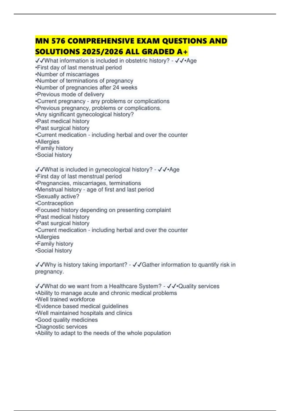 Questions Mn MN 576 COMPREHENSIVE EXAM QUESTIONS AND SOLUTIONS 2025/2026 ALL GRADED ...