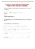 CHEST FINAL EXAM &vert; COMPLETE QUESTIONS WITH CORRECT ANSWERS 2025&sol;2026 GRADED A&plus;