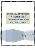 Praxis 5622 Principles of Learning and Teaching &lpar;PLT&colon; Grades K-6&rpar; Study Guide
