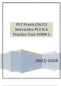 PLT Praxis &lpar;5622&rpar; Interactive PLT K-6 Practice Test&colon; FORM 2