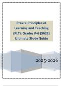 Praxis &lpar;5622&rpar;&colon; Principles of Learning and Teaching &lpar;PLT&rpar;&colon; Grades K-6 Exam Set 