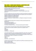 PGA LEVEL 3 CORE EXAM MANUAL QUESTIONS AND SOLUTIONS 2025&sol;2026 ALL GRADED A&plus;